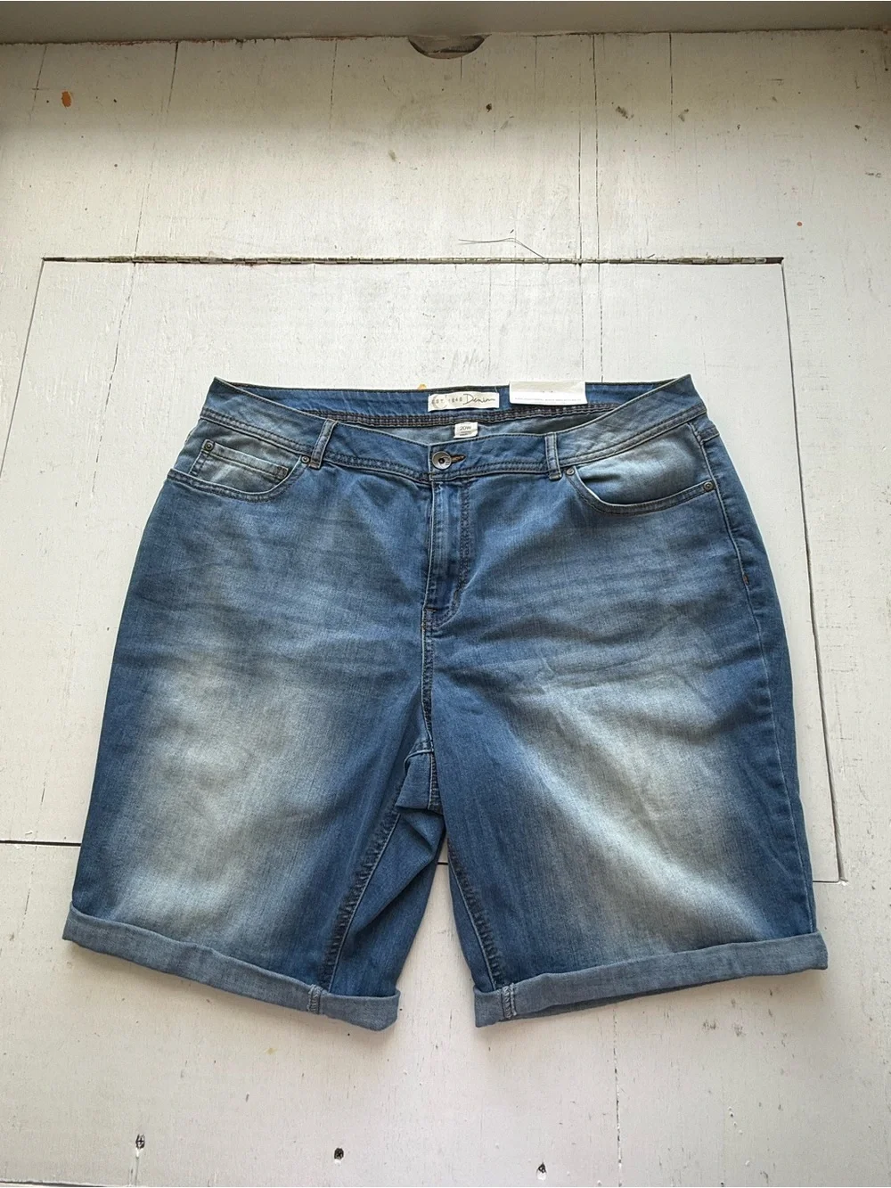 Denim Bermuda Shorts - Blue